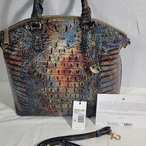 VINTAGE BRAHMIN CEDAR LARGE DUXBURY SHOULDER BAG/PURSE W/ CROSSBODY STRAP